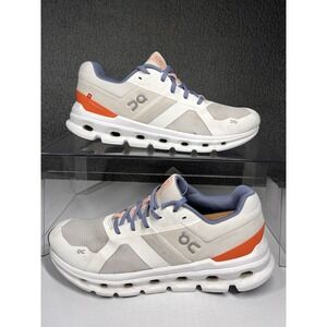 ON Women's Size 10.5 Cloudrunner Undyed-White Flame 46.98236 Running Sneakers